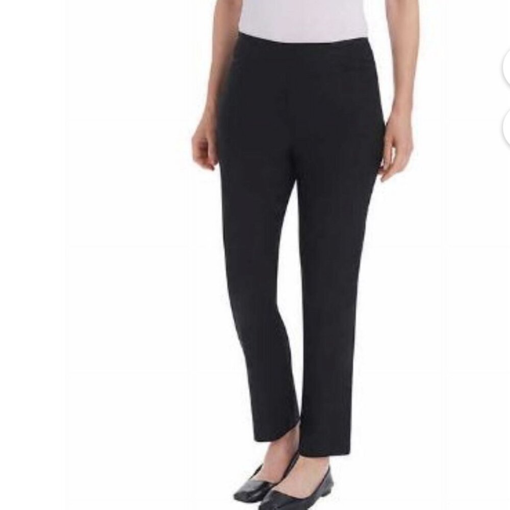 Hilary Radley Black High-Waisted Tummy Control Super Stretch Pull-on Skinny Pant